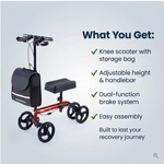 Knee Scooter – Steerable Knee Walker with Basket