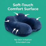 Memory Foam Travel Neck Pillow – Plane & Car Support Pillow