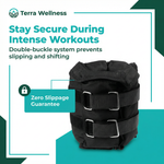 Adjustable Ankle Weights 1kg Pair – Strap-On Leg Weights