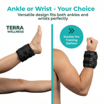 Adjustable Ankle Weights 1kg Pair – Strap-On Leg Weights