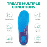 Massaging Gel Insoles – Cushioned Shoe Inserts S/M/L