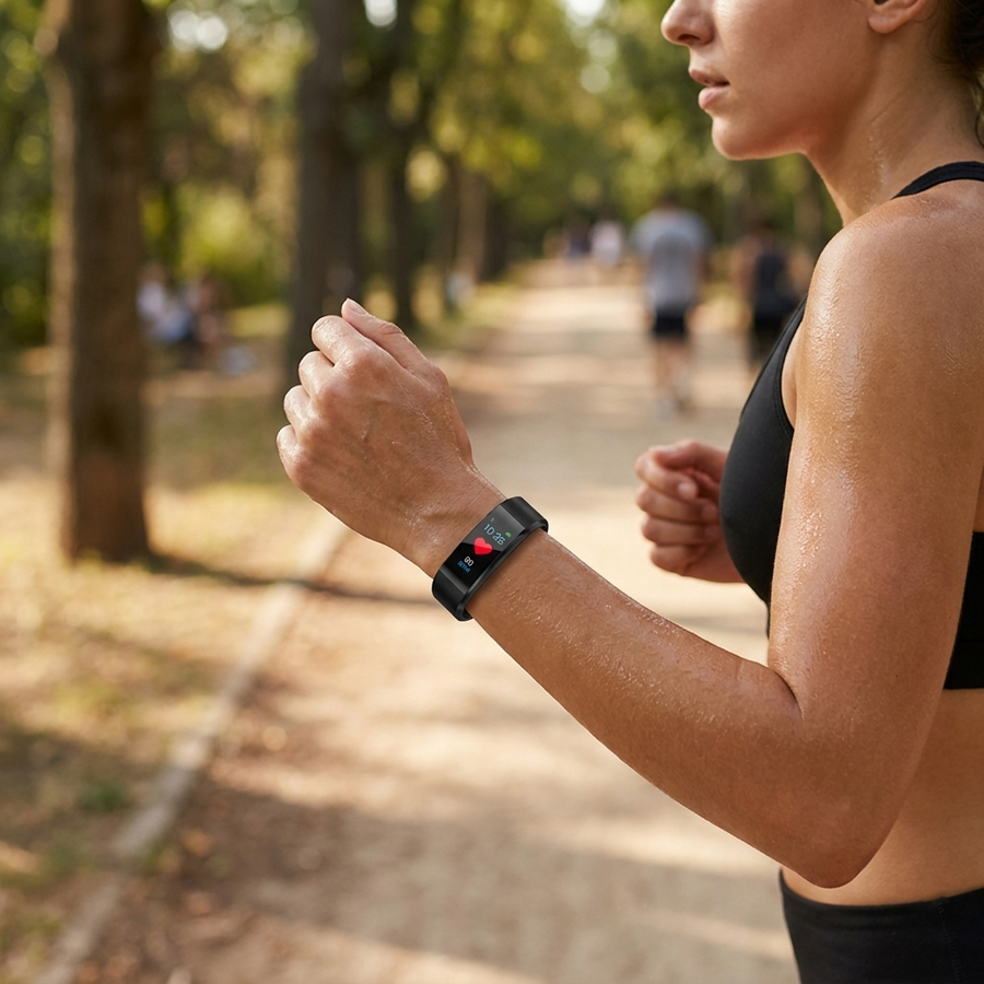 Smart Fitness Bracelet — Track Heart Rate, Sleep & Steps Daily