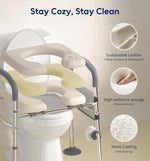 Raised Toilet Seat – Elevated Toilet Riser with Handles