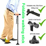 Ergonomic Walking Stick with LED Light – Adjustable Cane
