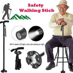 Ergonomic Walking Stick with LED Light – Adjustable Cane