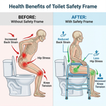 Raised Toilet Seat – Elevated Toilet Riser with Handles