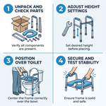 Raised Toilet Seat – Reduce Strain, Improve Bathroom Safety